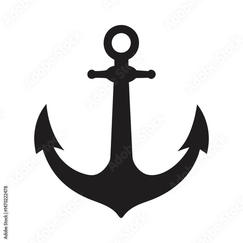 anchors set vector illustration anchors silhouette