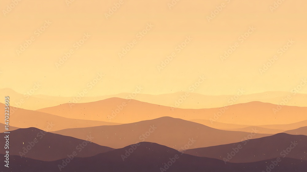 Obraz premium Golden Hour Mountain Range.