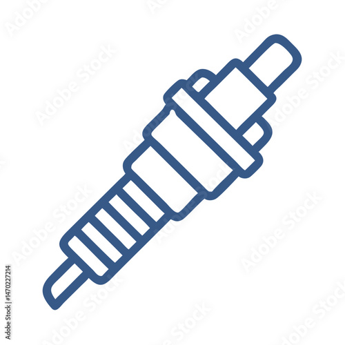Spark Plug Icon – Ignition System Component Symbol for Engine and Automotive Design
