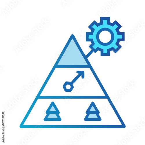 Strategy Pyramid Icon Representing Business Planning and Hierarchical Structure