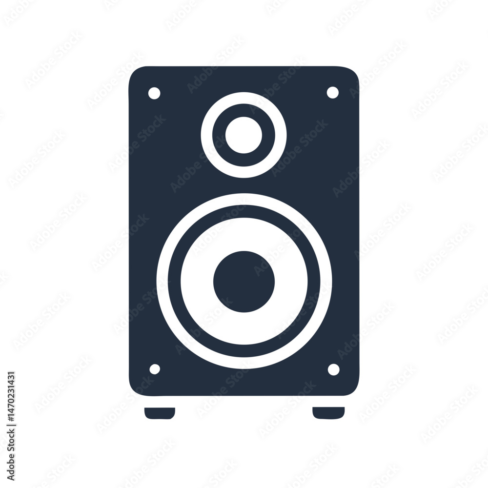 Subwoofer Icon Representing Deep Bass Speaker and Low-Frequency Sound Subwoofer Icon Representing Deep Bass Speaker and Low-Frequency Sound