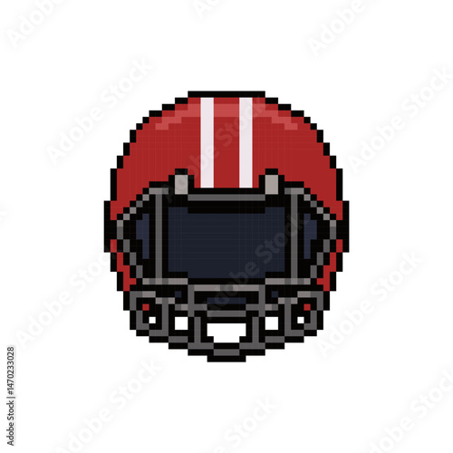 rugby football helmet pixel art