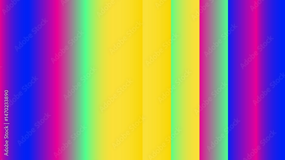 Obraz premium Vertical vibrant gradient stripes in blue, pink, yellow, and green hues