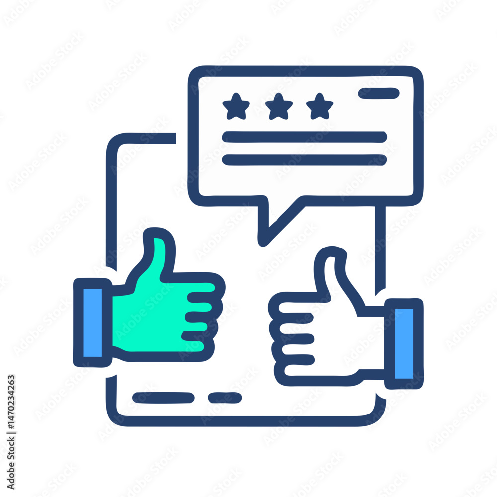 Thumbs Interaction Icon Representing Feedback and User Engagement Thumbs Interaction Icon Representing Feedback and User Engagement