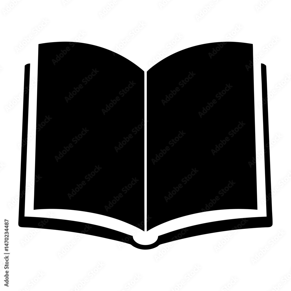 Open book icon symbolizing knowledge, learning, education, and literature Open book icon symbolizing knowledge, learning, education, and literature