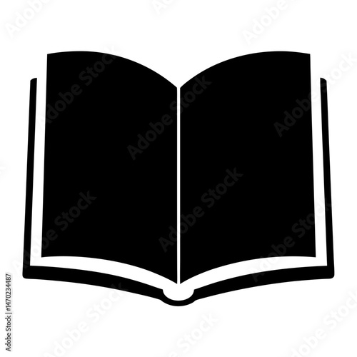 Open book icon symbolizing knowledge, learning, education, and literature