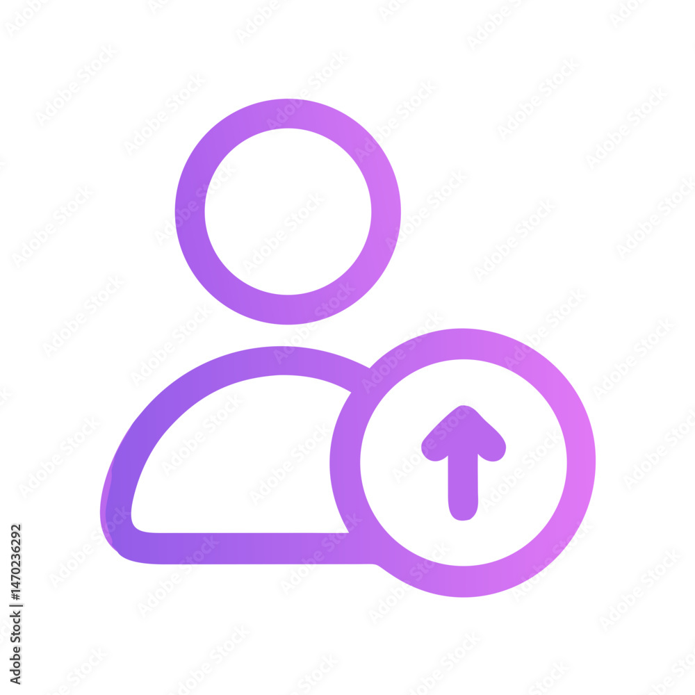 User Notification Icon Representing Follower Updates and Account Alerts User Notification Icon Representing Follower Updates and Account Alerts