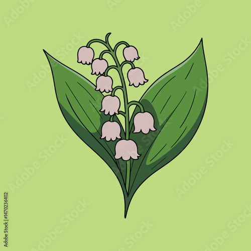 Valley Flower cartoon vector icon illustration cartoon concept