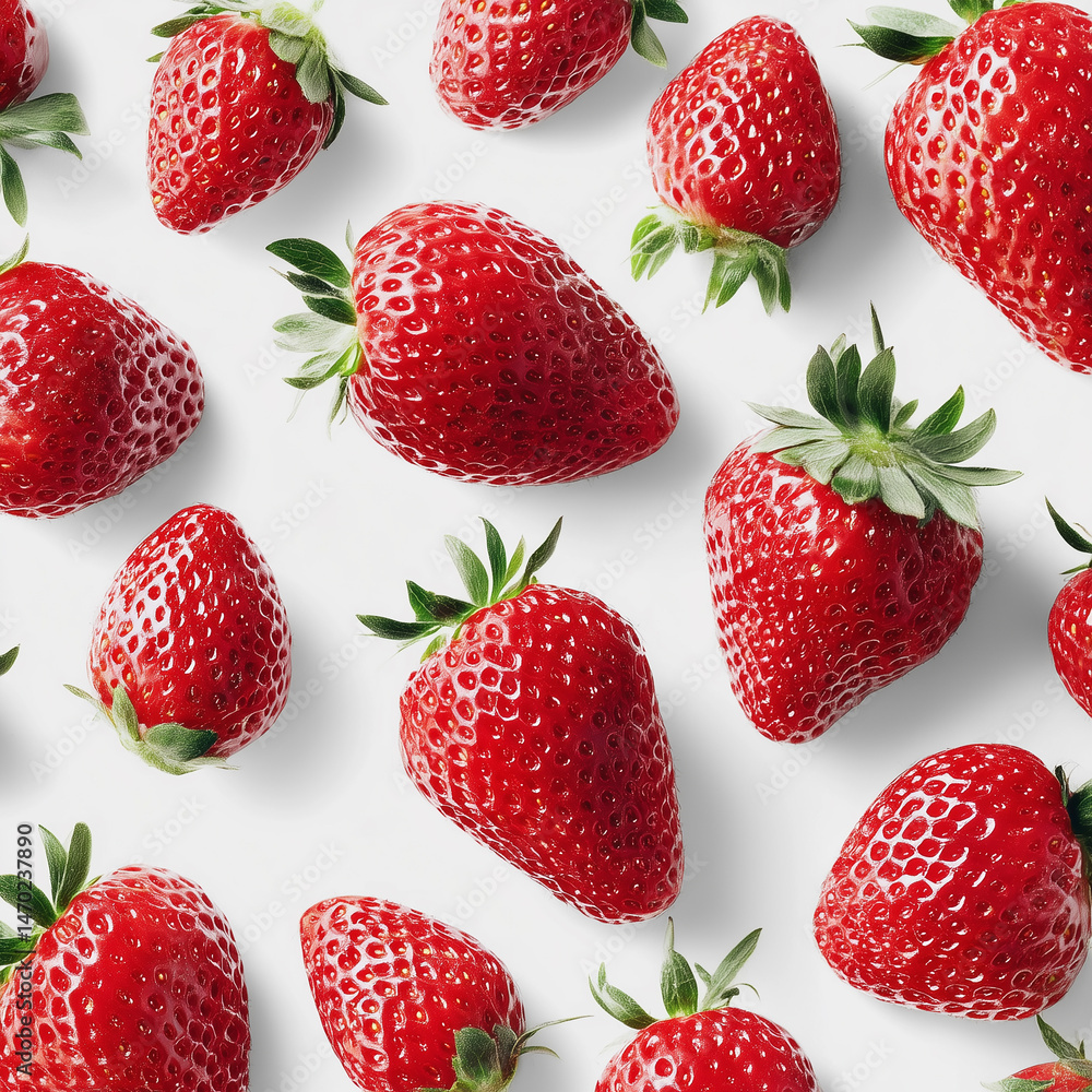 Fresh Ripe Strawberries on Neutral Background – Vibrant Summer Fruit Photography. Fresh Ripe Strawberries on Neutral Background – Vibrant Summer Fruit Photography.