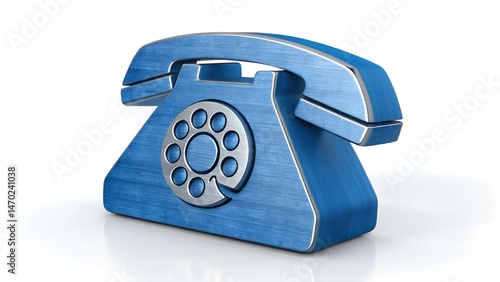 blue phone icon or contact website mobile symbol