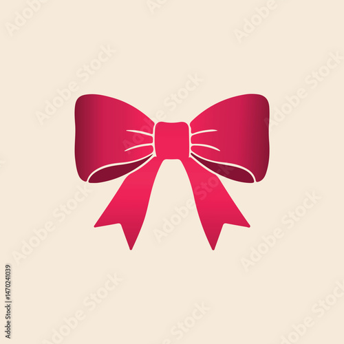 red bow with ribbon