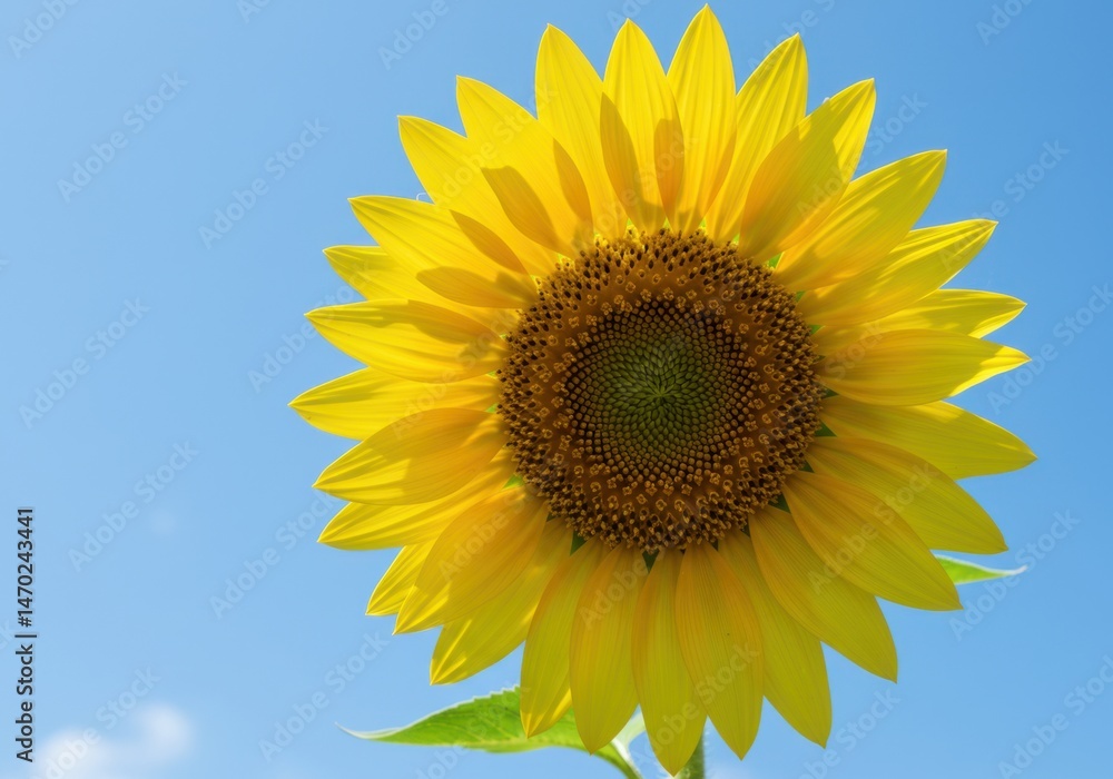 Bright sunflower blossom closeup Bright sunflower blossom closeup