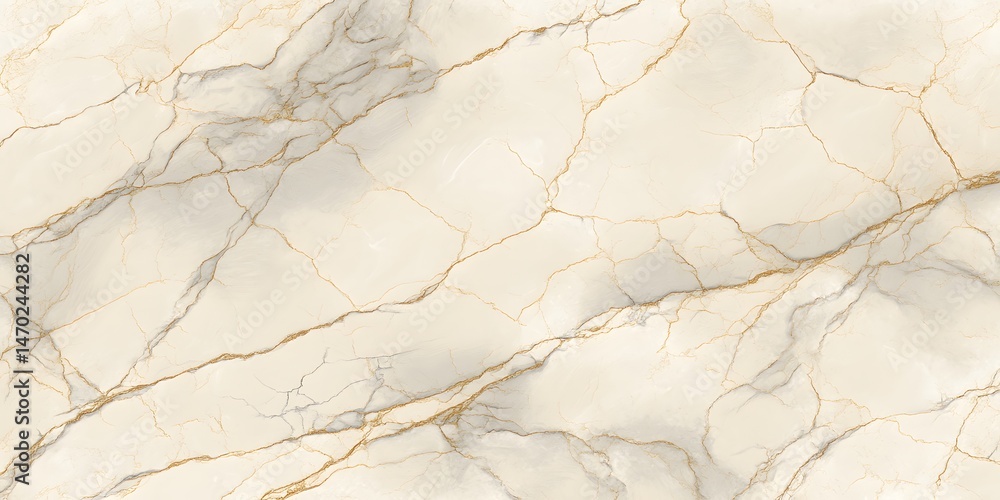 Obraz premium Smooth Marble Texture Off-White with Dusty Cream Veins