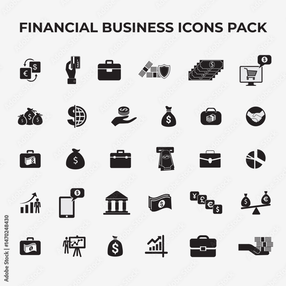 Financial Business Icons Pack Financial Business Icons Pack