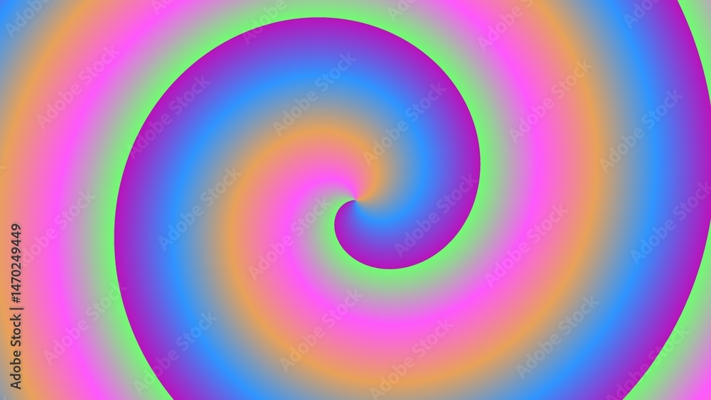 Fototapeta premium A vibrant, multicolored spiral design with gradient hues