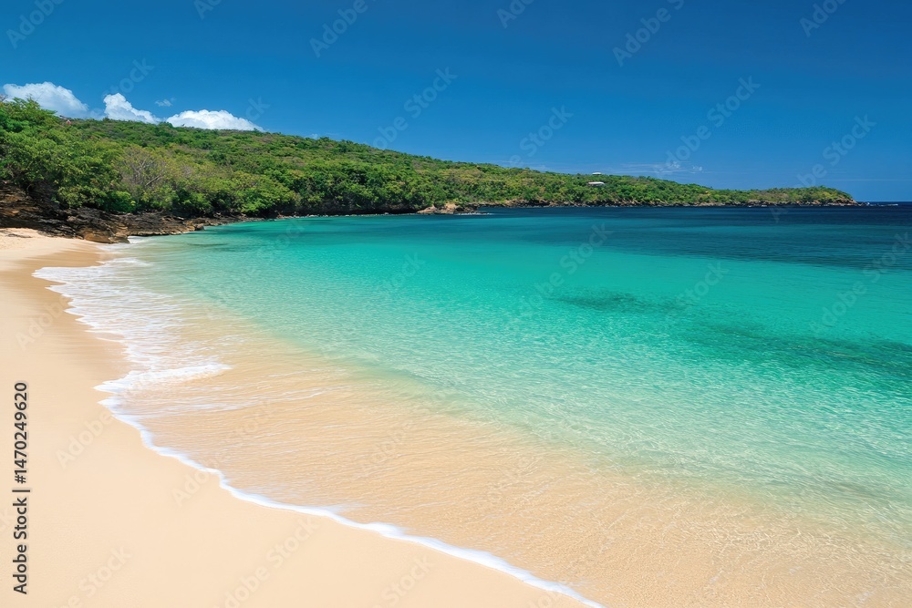 Obraz premium Tropical beach scene with turquoise water (3)