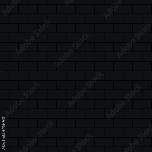 Black wall seamless pattern. Wall decathlon pattern. Dark wall pattern