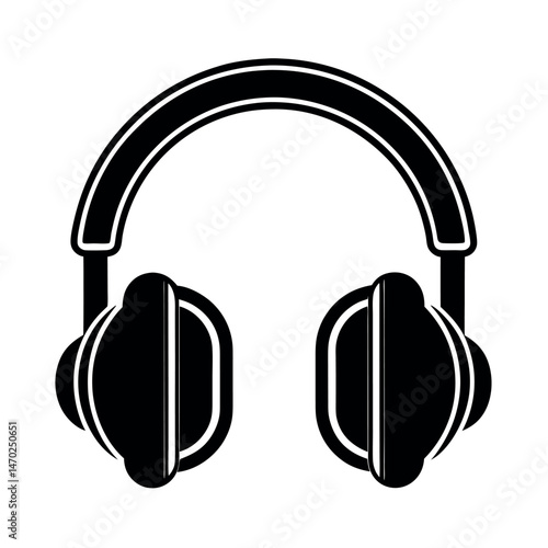 headphones on white background