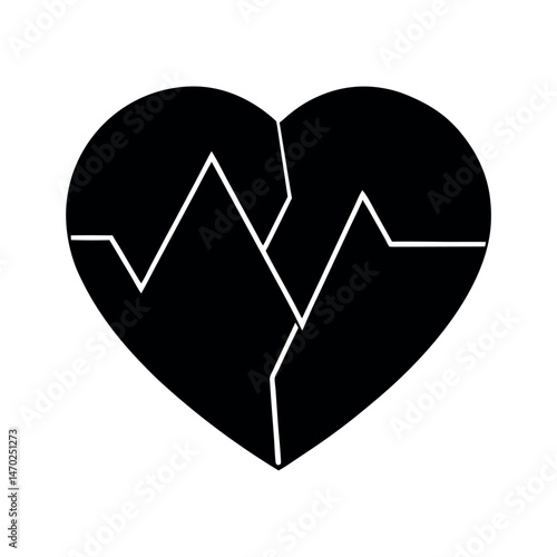 heart and heartbeat symbol