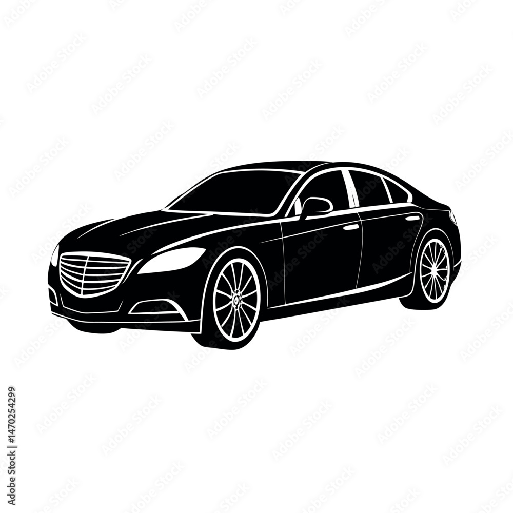 Naklejka premium luxury vehicle silhouette