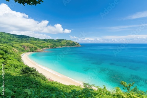Pristine beach and turquoise sea