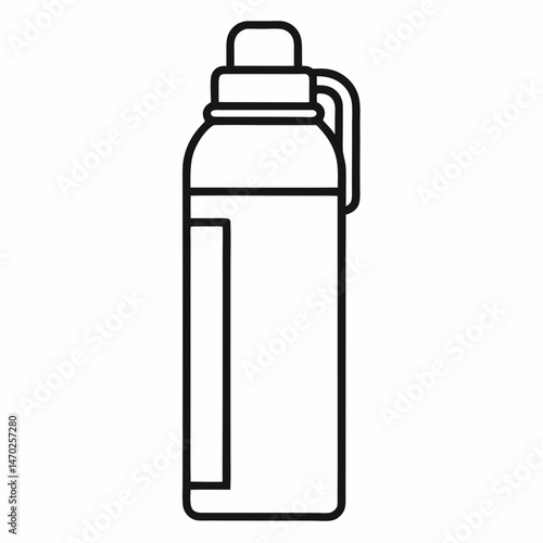 Stay Warm: Thermos Bottle Outline Coloring Page