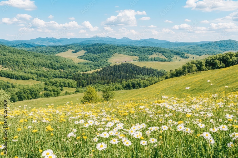 Scenic mountain meadow Scenic mountain meadow