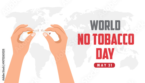 world no tobacco day vector concept design