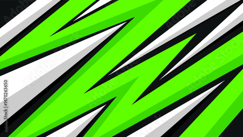 
Abstract green jagged line sport background with sharp edges for poster, banner, cover, sport and racing theme design