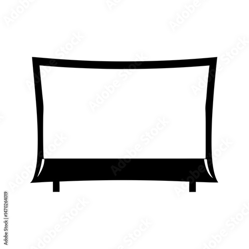 Wallpaper Mural Stylized modern television screen with a black border and minimalist design Torontodigital.ca