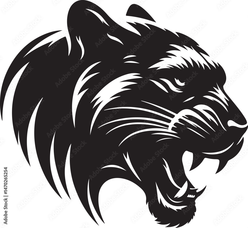 Obraz premium silhouette panthers vector