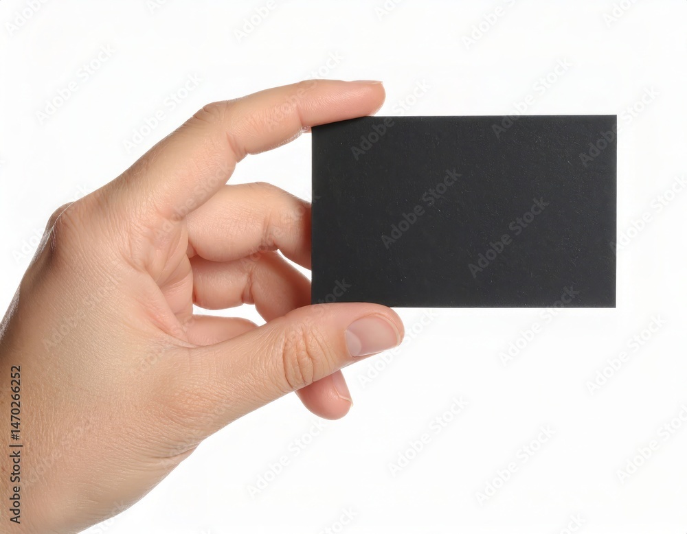 Hand holding an empty business card, mock up template Hand holding an empty business card, mock up template