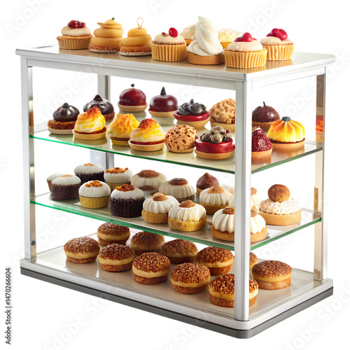 MultiTier Pastry Display Stand Bakery Showcase Dessert Stand Cake Stand Catering Equipment on Transparent background
