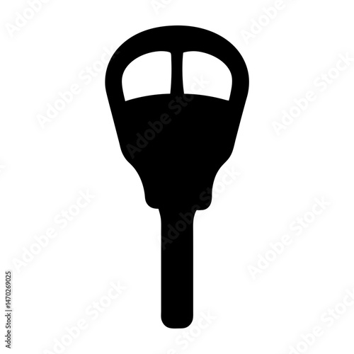 Silhouette of a classic parking meter, a symbol of urban infrastructure and regulation