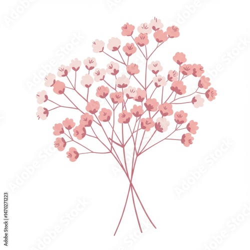 Delicate Pink and White Baby's Breath Bouquet