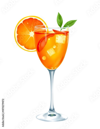 orange cocktail with lime