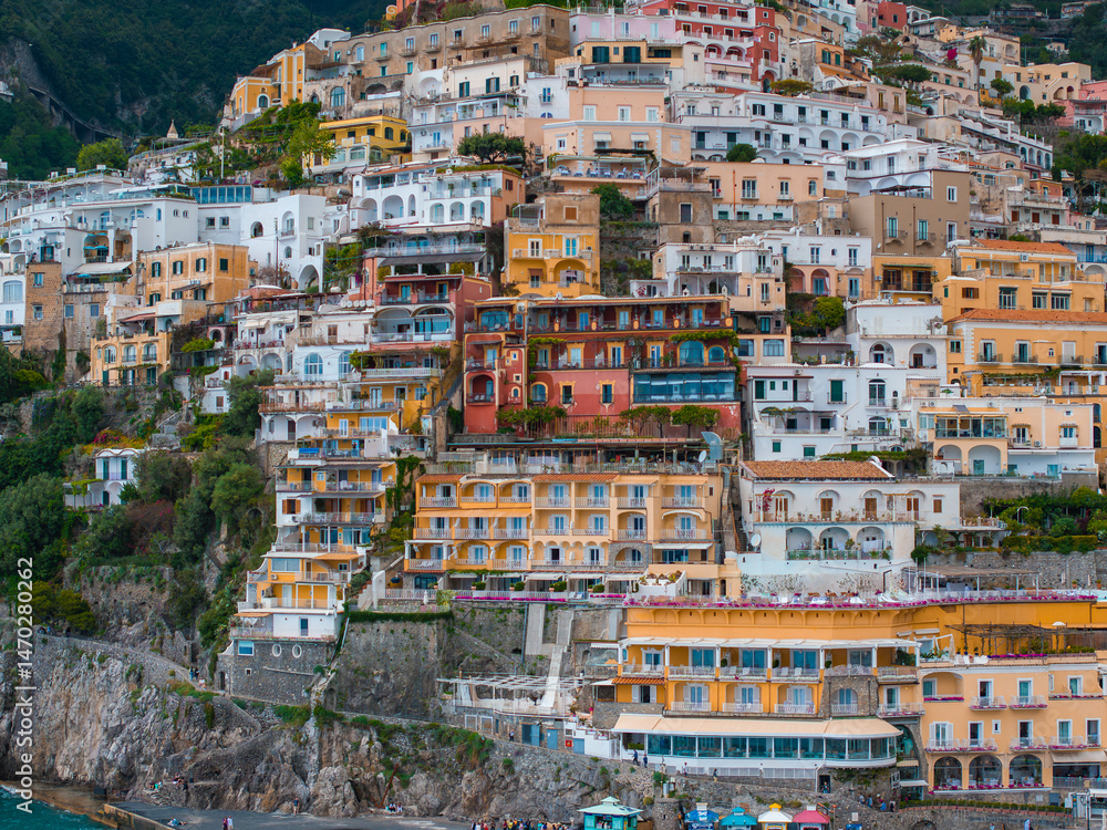 Colorful Hillside Town of Positano on the Amalfi Coast in Italy