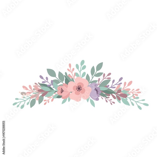 Pastel Pink And Purple Flower Arrangement