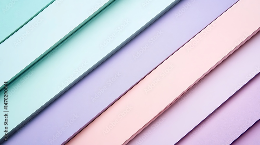 Obraz premium Pastel Diagonal Stripes Abstract.