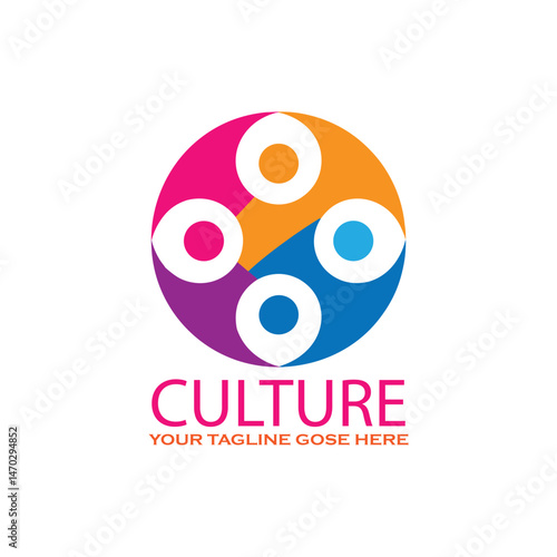 "Colorful Culture Community Logo Design for Social or Cultural Organizations"