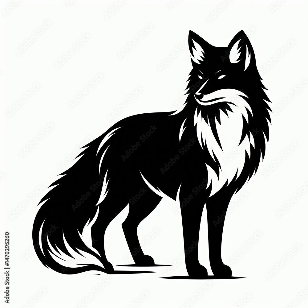 Fototapeta premium Fox Silhouette