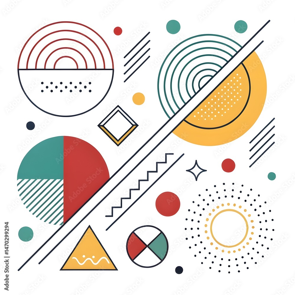 Obraz premium abstract vector background with circles