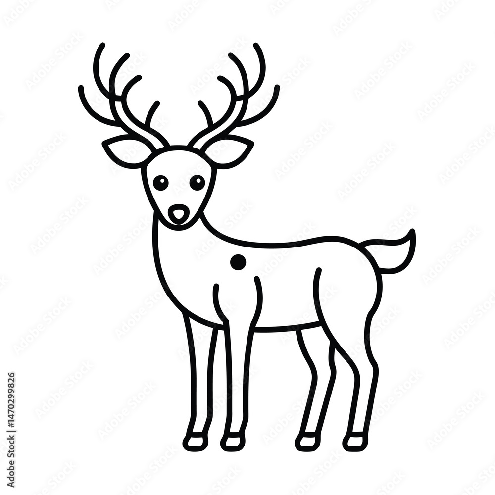 deer vector illustration christmas deer deer vector illustration christmas deer