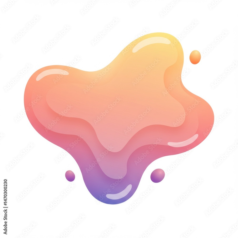 Fototapeta premium Abstract Colorful Blob Gradient Background