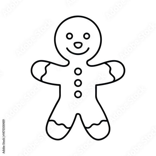 gingerbread man isolated on white