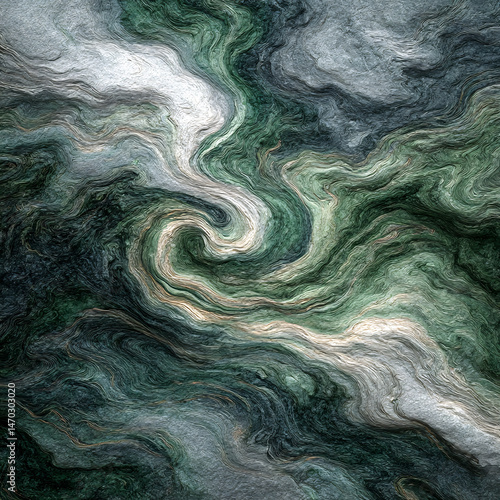 Wallpaper Mural Fluid Earth: Abstract texture of swirling natural forms in cool, ethereal tones, an artistic depiction of the earth. Torontodigital.ca