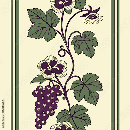 Seamless pattern with vertical stripes