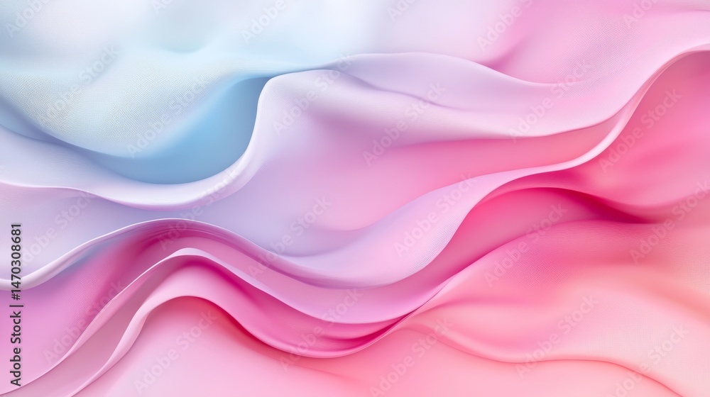Fototapeta premium Pink pastel abstract wave pattern background