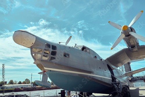 Tableau sur toile Soviet twin-engine amphibious aircraft from the 1960s