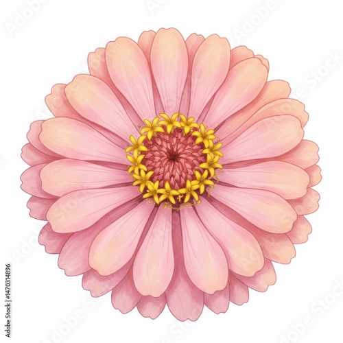 Pink Zinnia Flower Blossom Close Up